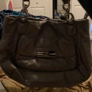 Used Large Coach Metallic Patent Leather Tote